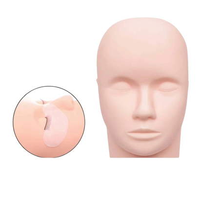 Oefenhoofd lash mannequin met detail van het ooglid
