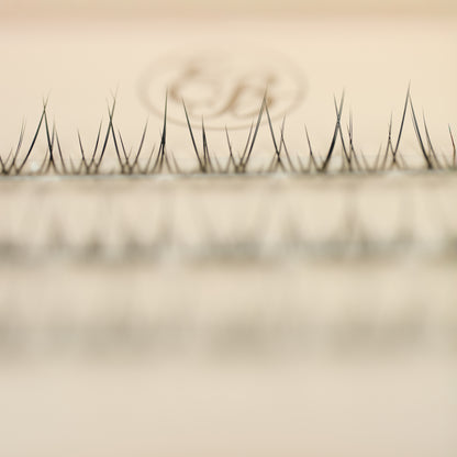 Close-up van M12 natural lashes cluster lashes