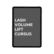 Online lash volume lift cursus op tablet